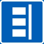 Merkkiä voidaan käyttää merkkien E2 ja E3 yhteydessä tai niiden vaikutusalueella yksinään osoittamaan ajoneuvojen sijoitustapaa. Merkin kuviota voi muuttaa olosuhteiden mukaan.