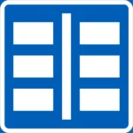 Merkkiä voidaan käyttää merkkien E2 ja E3 yhteydessä tai niiden vaikutusalueella yksinään osoittamaan ajoneuvojen sijoitustapaa. Merkin kuviota voi muuttaa olosuhteiden mukaan.