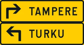 Merkillä annetaan ennakkotieto kiertotiestä. Merkki voidaan rajoittaa koskemaan siinä osoitettua ajoneuvoryhmää.